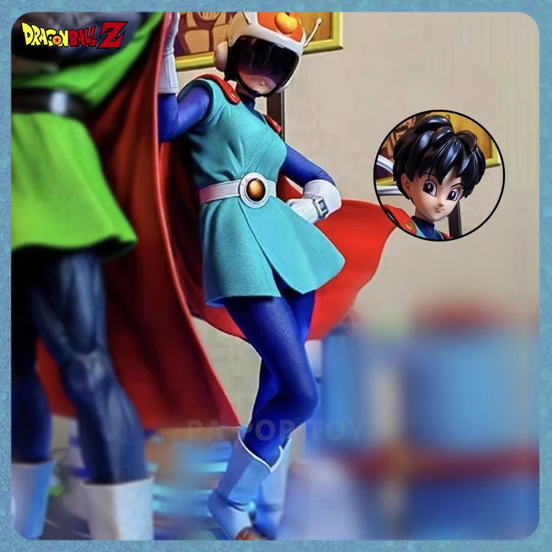 Figura de Anime Dragon Ball Z Videl, gran Saiyaman Videl, cabezas reemplazables, figuras de acción de 30cm, colección de estatuas Gk, modelo de juguete, regalo