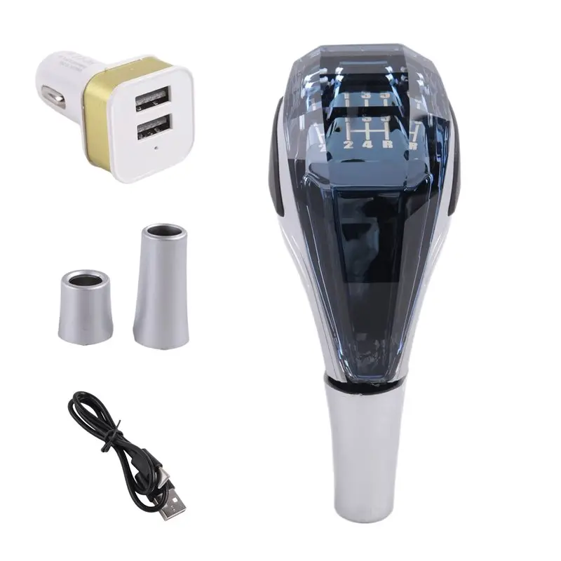 High-Quality Car Universal LED Crystal Handles Manual Transmission Gear Shift Knob Lever Stick Head For Toyota Honda Nis