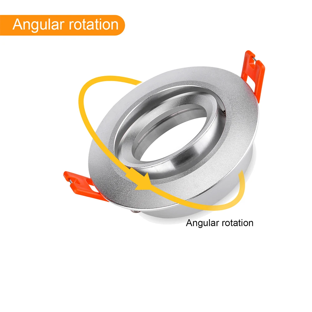 2pcs Recessed Down GU10 MR16 Down Light Fixture Frame Holder LED Ceiling Spot Light Frame Led Spotlight Frame Round Housing