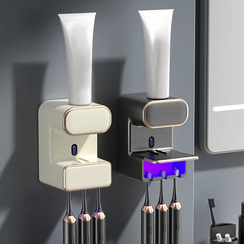 자동 치약 디펜서 스마트 센서 전기 치약 디펜서, USB 충전 칫솔 보관 거치대, 어린이 성인용