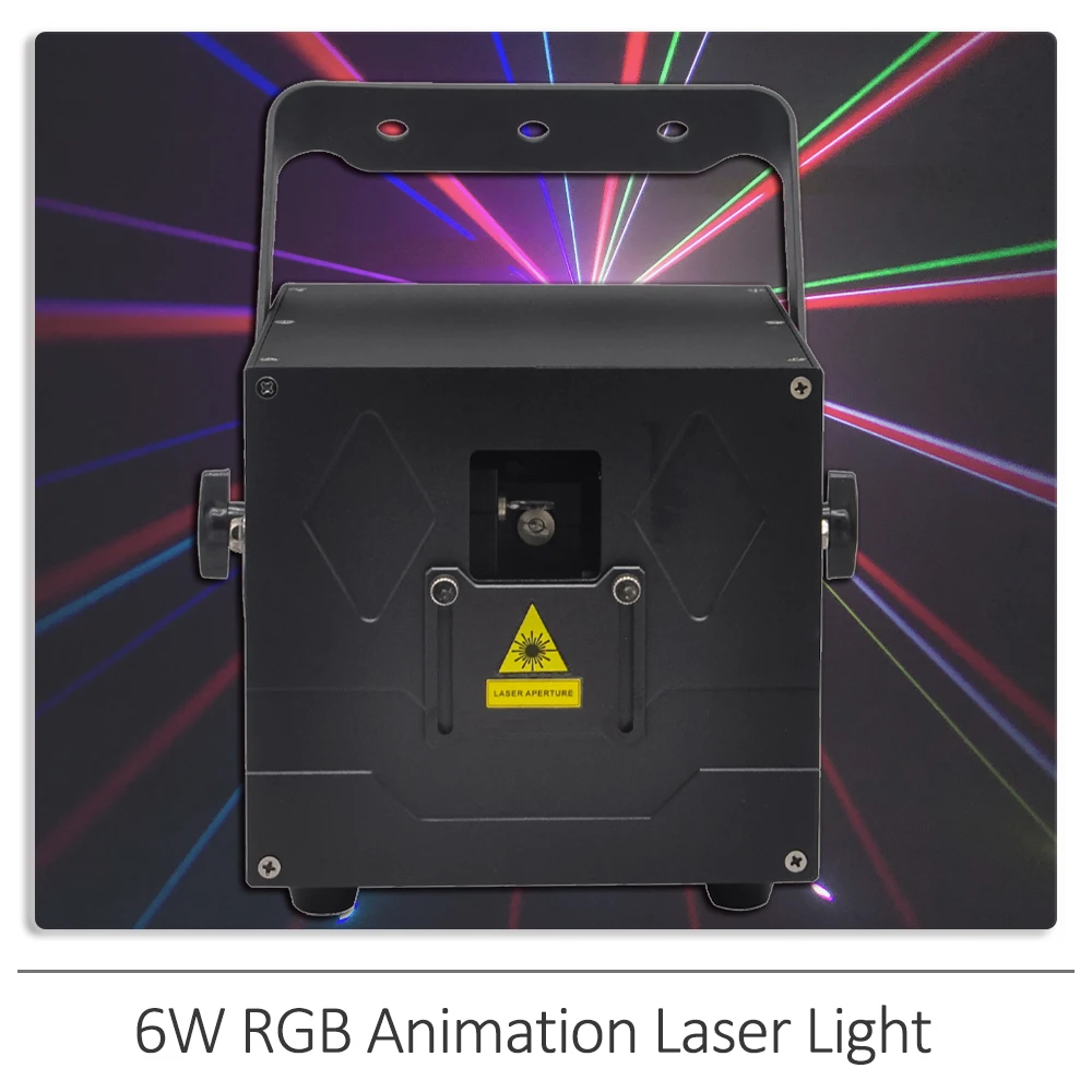 

YUER 6W RGB ILDA Animation Laser Light Scanning Pattern Projector DMX DJ Club Disco Party Christmas Lighting Stage Effect Lights