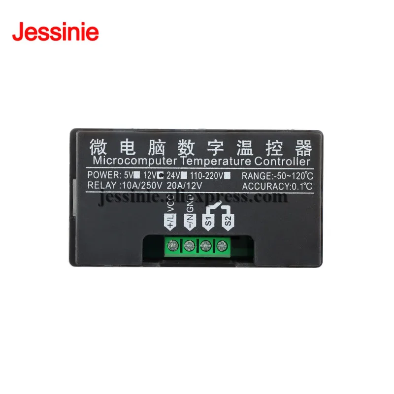 W3230 12V 24V AC 110-220V 20A Digital Temperature Control LED Display Probe line Thermostat With Heat Cooling Control Instrument