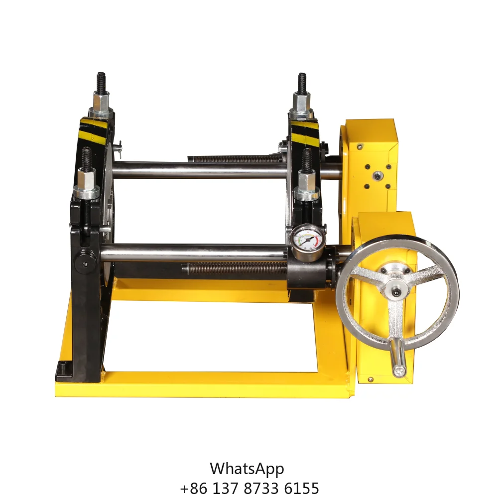 New 40-200mm Manual Single Column Screw Hydraulic Butt Welder For PE/PP/PVC/Poly Precision Pressure Gauge Auto-Lock Function