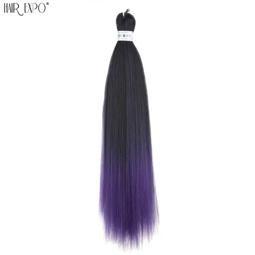 26Inch Easy Braids Hair Synthetic Colourful Pre Stretched Braiding Hair Extensions Jumbo Braids Ombre Yaki Long Straight Hair - Image 67