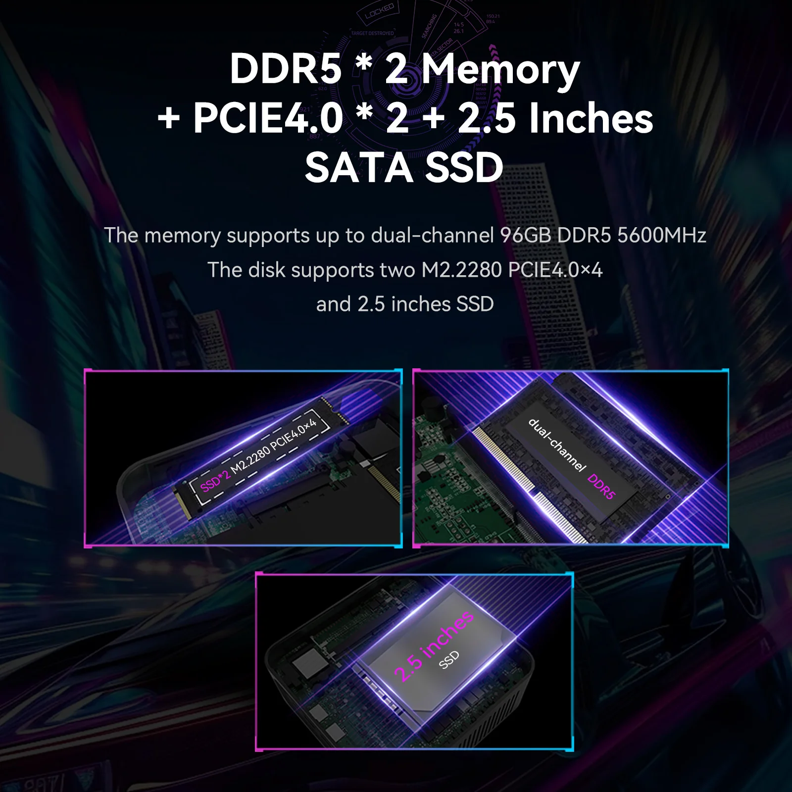 MOREFINE Neue Mini-PC S800 Intel Core Ultra 9 185H Ultra 7 155H Diy Gaming Computer Laptop Gamer Desktop-Computer Windows11PRO