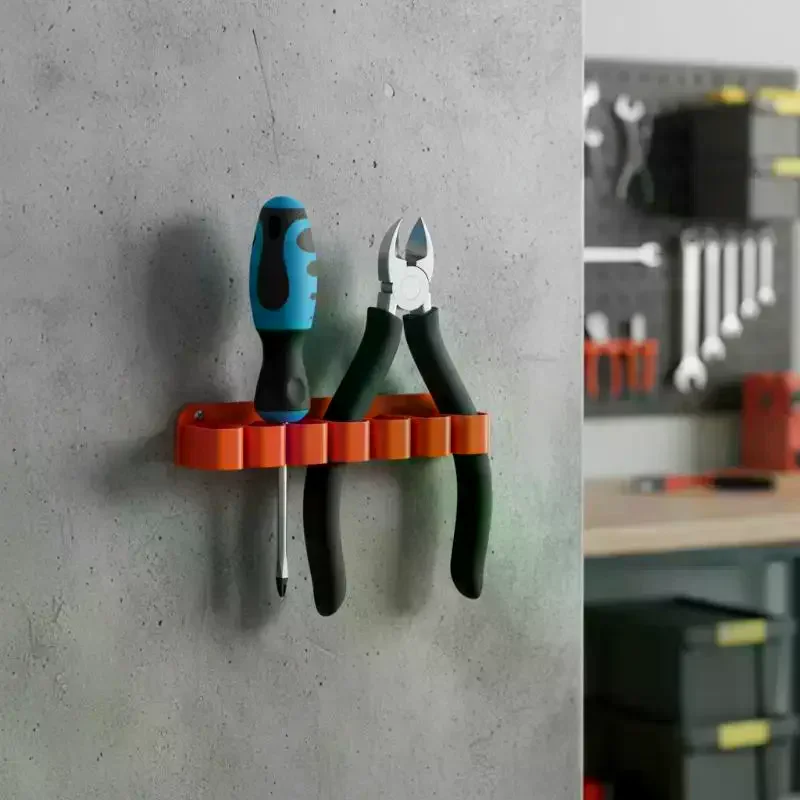 2pcs Wall-Mounted Tool Storage Rack Garage Tool Rack For Screwdrivers Head Storage Toolbox And Pliers