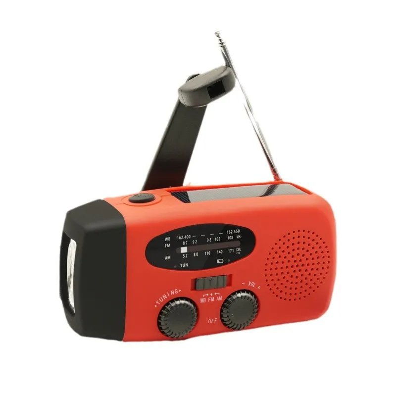 

Portable Rechargeable Emergency Solar Hand Crank AM FM Radio USB Phone Charger 2000mAh Power Bank SOS Signal Radio