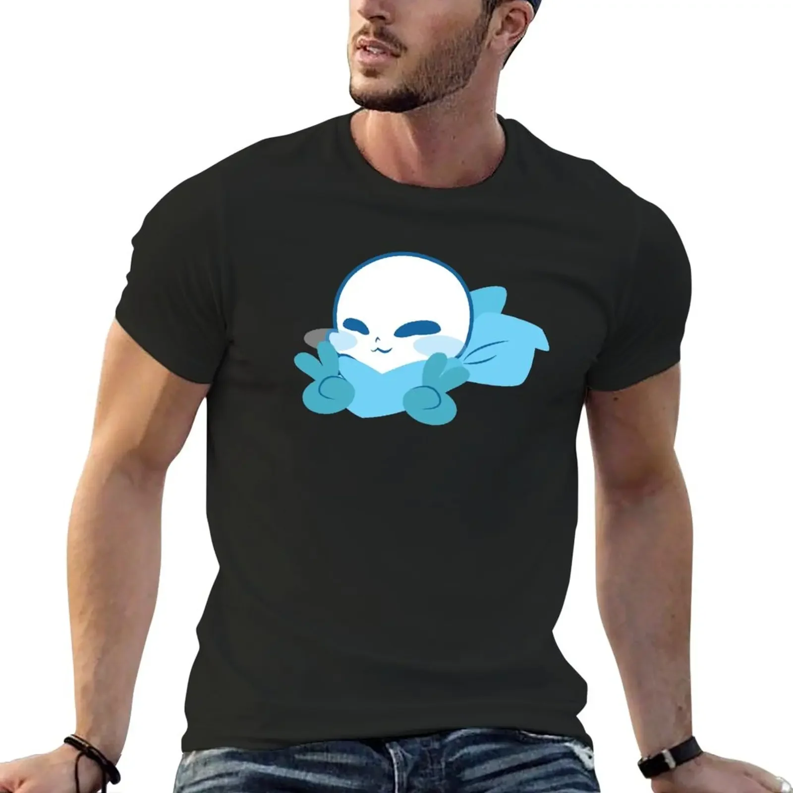 Sans (blueberry) T-Shirt quick-drying customizeds mens graphic t-shirts big and tall