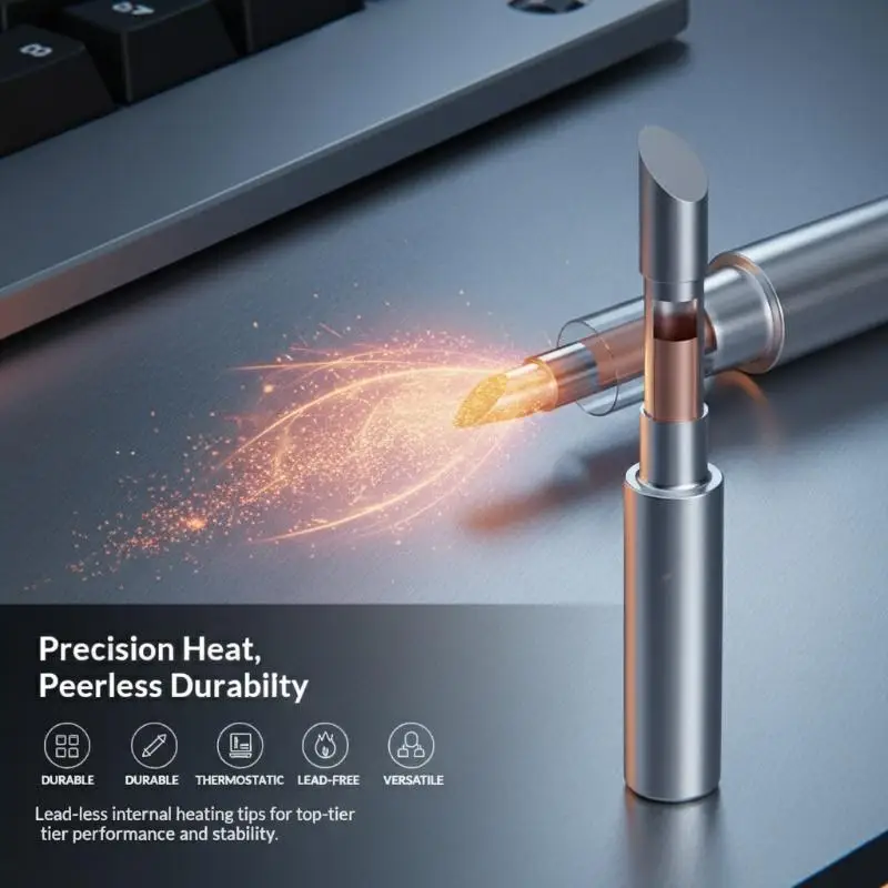 

High-Precision 900M-T Soldering Iron Tips 5Pcs/10Pcs Pure Copper Set for Efficient Craft and Repair Tasks