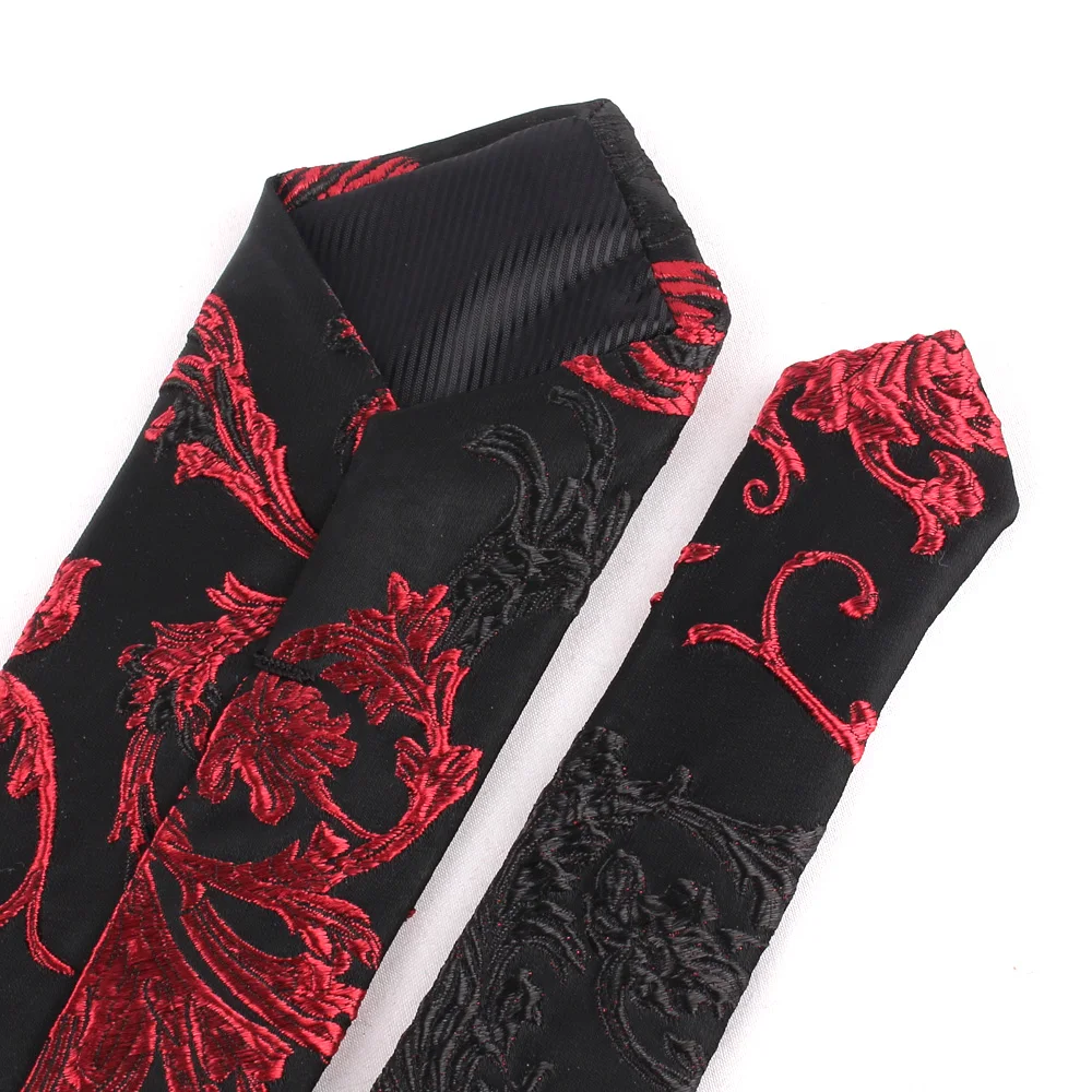 Elegant Floral Pattern Necktie Woven Mens Tie For Business Casual Parties Wedding Groomsmen