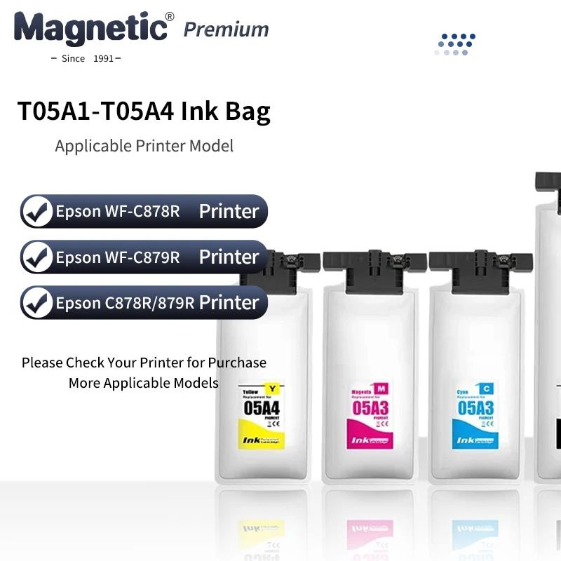 

T05A1 - T05A4 Ink Cartridge With Pigment Ink For Epson WorkForce Pro WF-C878R WF-C879R C878R C879R Printer Ink Bag Europe only