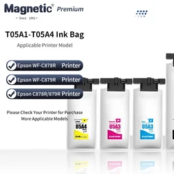 T05A1 - T05A4 Ink Cartridge With Pigment Ink For Epson WorkForce Pro WF-C878R WF-C879R C878R C879R Printer Ink Bag Europe only