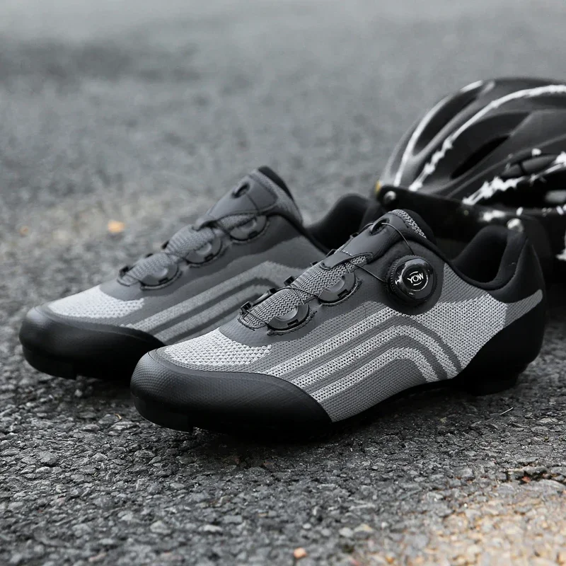 Cycling Shoes for Men and Women, Flat Cleat, Self-Locking, Rubber Sole, Road Bicycle, Speed Sneakers