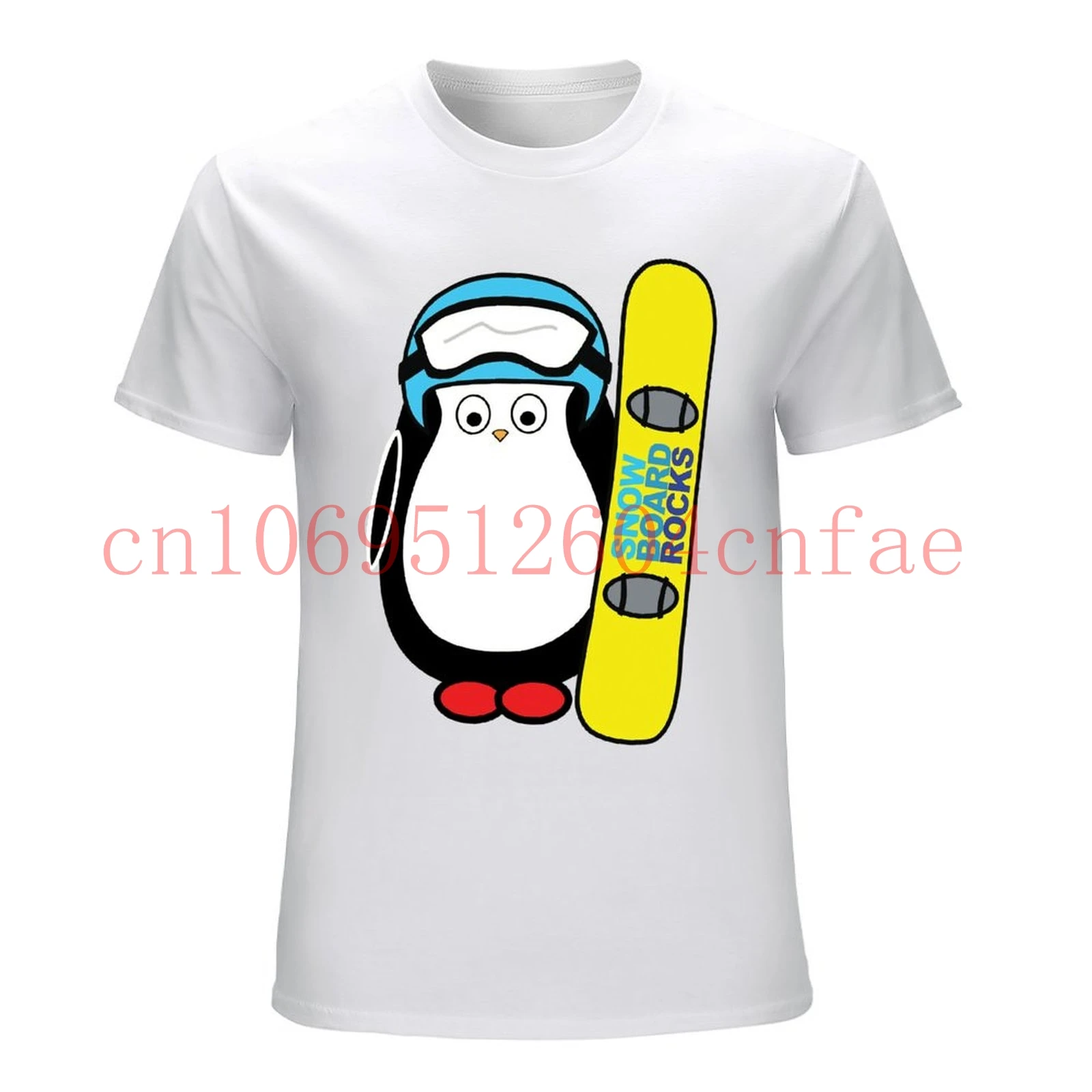 Hugo Snowboard Funny Penguin Tees Youth O Neck Tee Shirt  New Trendy Man Grossiste T Shirt