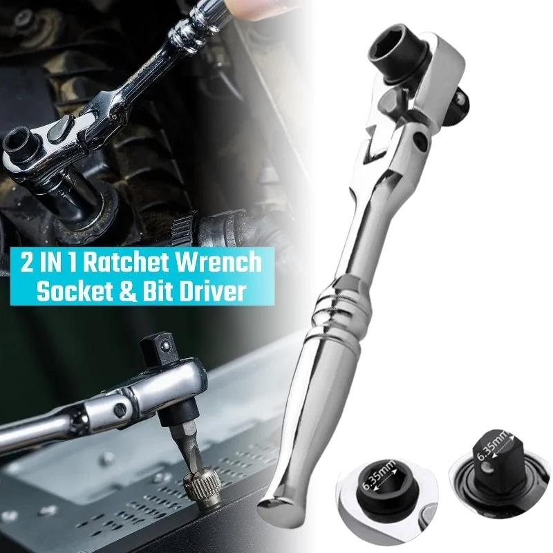 2 in1 Ratchet Wrench 1/4