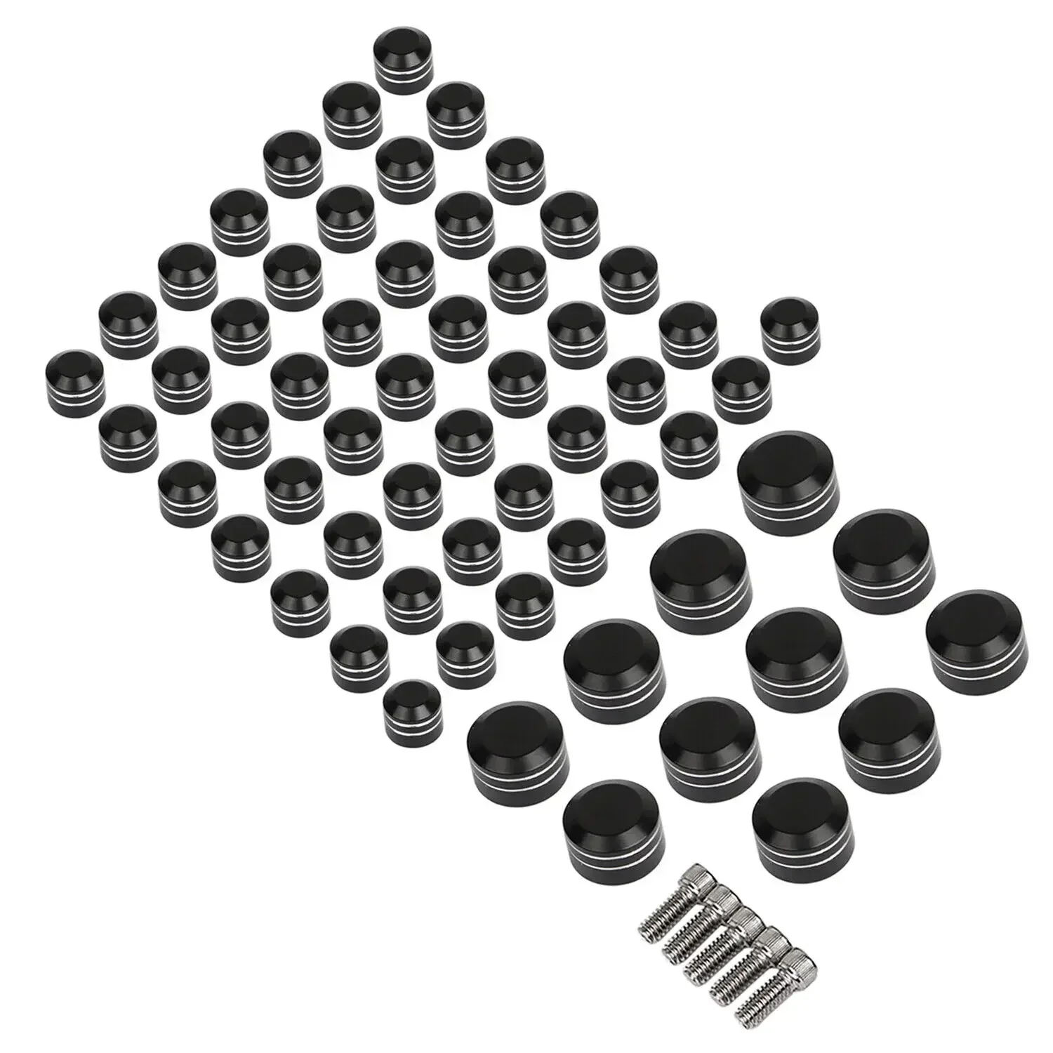 61pcs Motorcycle Engine Topper Bolts Cover Caps Screw Kit For Harley Heritage Softail Classic FLSTN FXSTD FXST FLSTC FLS FLSTF