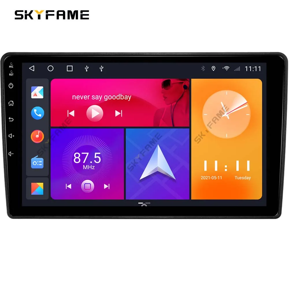 SKYFAME Car Frame Fascia Adapter Canbus Box Decoder Android Radio Dash Fitting Panel Kit For Ford F250 F350