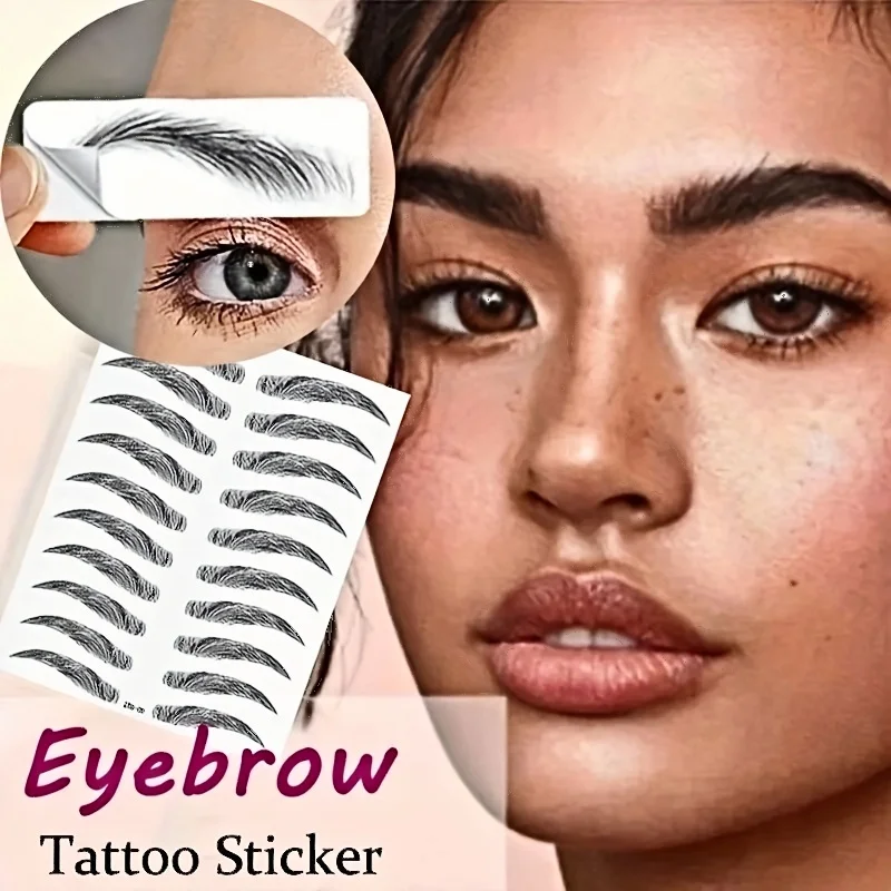 Waterproof 4D Eyebrow Stickers - Long Lasting, Natural-Looking, and Easy to Apply Cosmetics