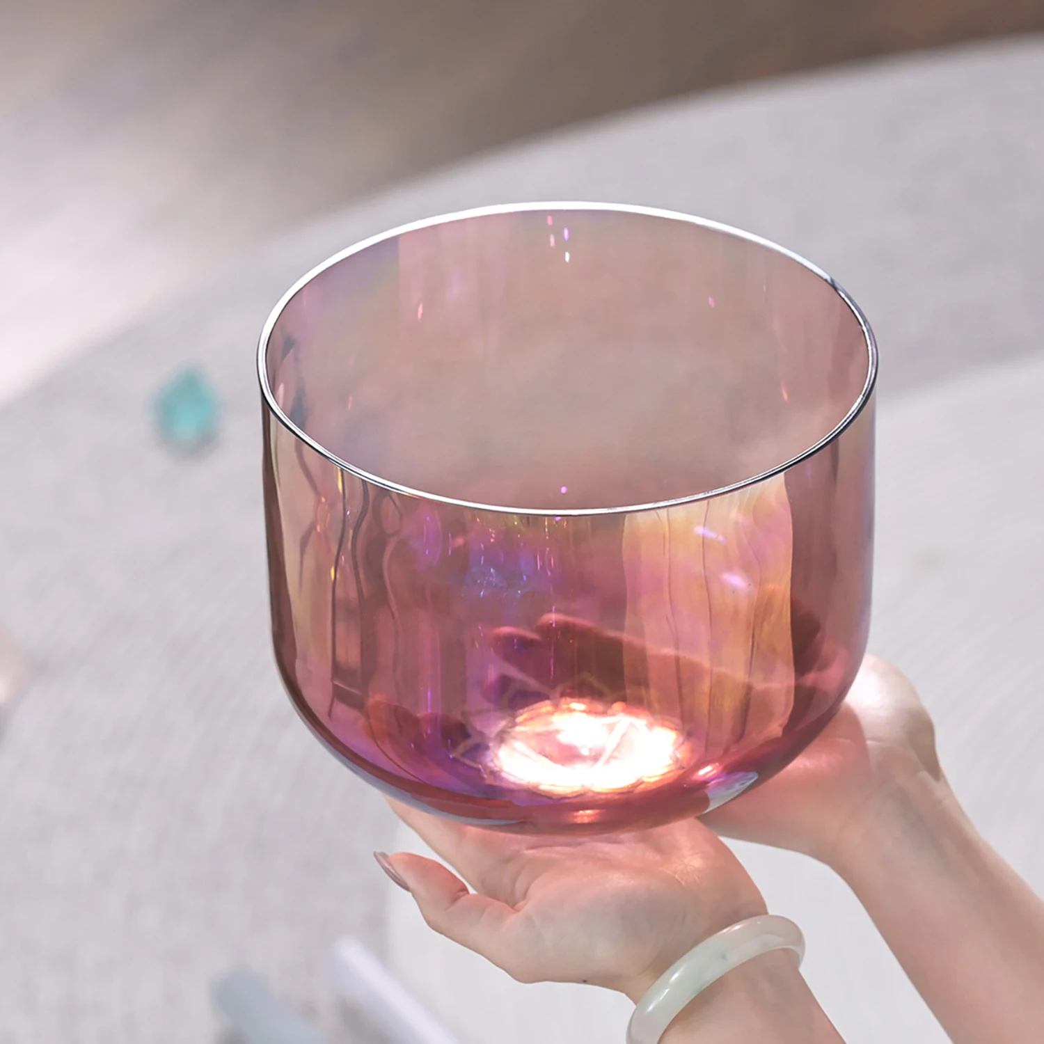Crystal Alchemy Singing Bowl Transparent Singing Bowl Alchemy Clear Quartz Crystal Singing Bowl