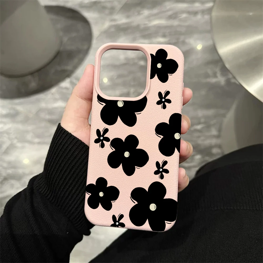 Große Kleine Schwarze Flecken Handyhülle für iPhone 17 16 15 14 13 12 Pro Max 16 15 14 Plus 17 16 15 14 Pro 17Air Silikon Matt Cover – Detail 7