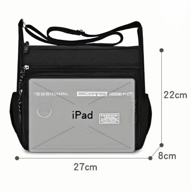 Herren-Umhängetasche, Crossbody-Schultertasche, kleine Sling-Tasche für Arbeit und Business, wasserdichte Oxford-Tasche, Umhängetasche 2026 – Detail 3
