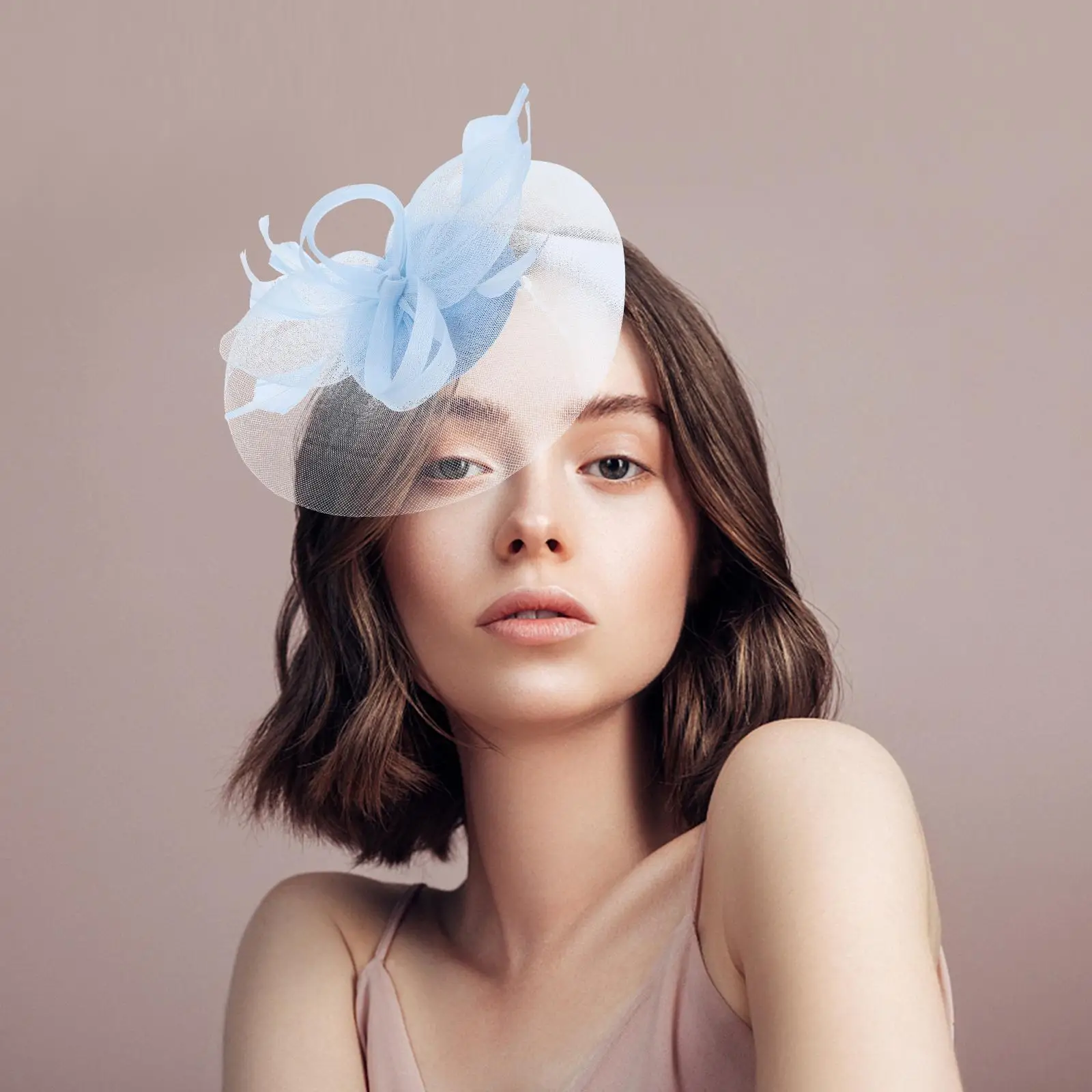 

Fascinator Hat Tea Party Hat Hair Accessories Headpiece Headbands Wedding Party Hat for Women Girls Headgear Bride Jewelry