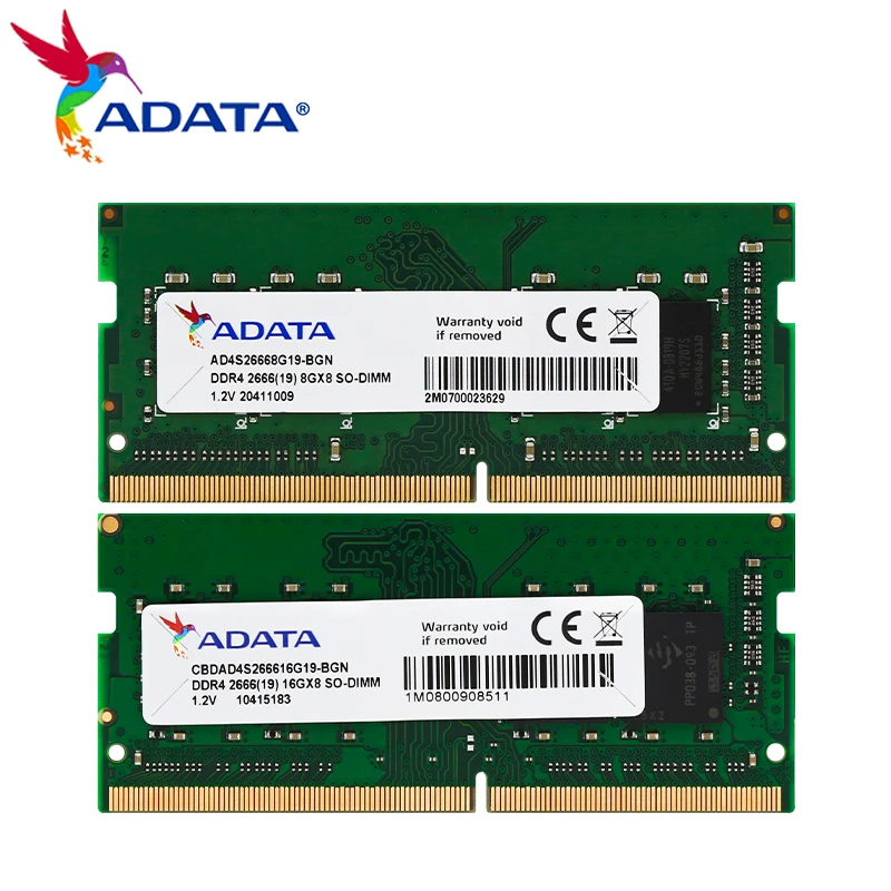 ADATA DDR4 RAM 2666MHz SO-DIMM Memory 16GB 8GB 3200MHz SO-DIMM Memory 32GB 16GB 8GB High Performance for Laptop Memoria ram ddr4