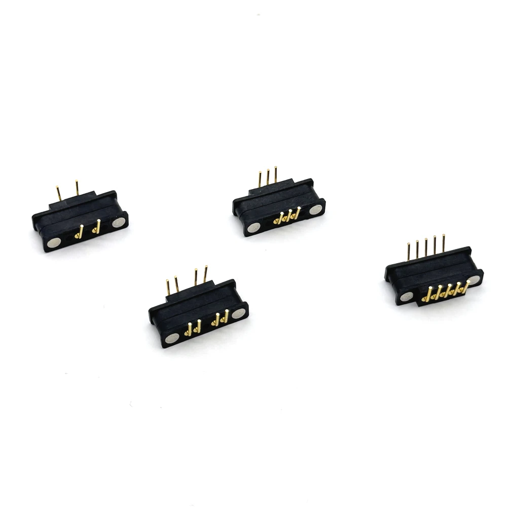 2A DC Magnetic Pogo Pin Connector 2Pin 3Pin 4Pin 5Pin Pogopin Male Female Spring Loaded DC Power Socket Bent Needle