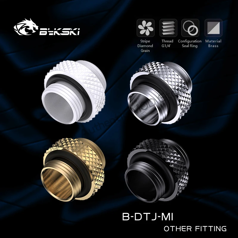 Bykski B-DTJ-MI,G1/4 Dual External Thread Mini Male To Male Fittings,PC Water Cooling Connector