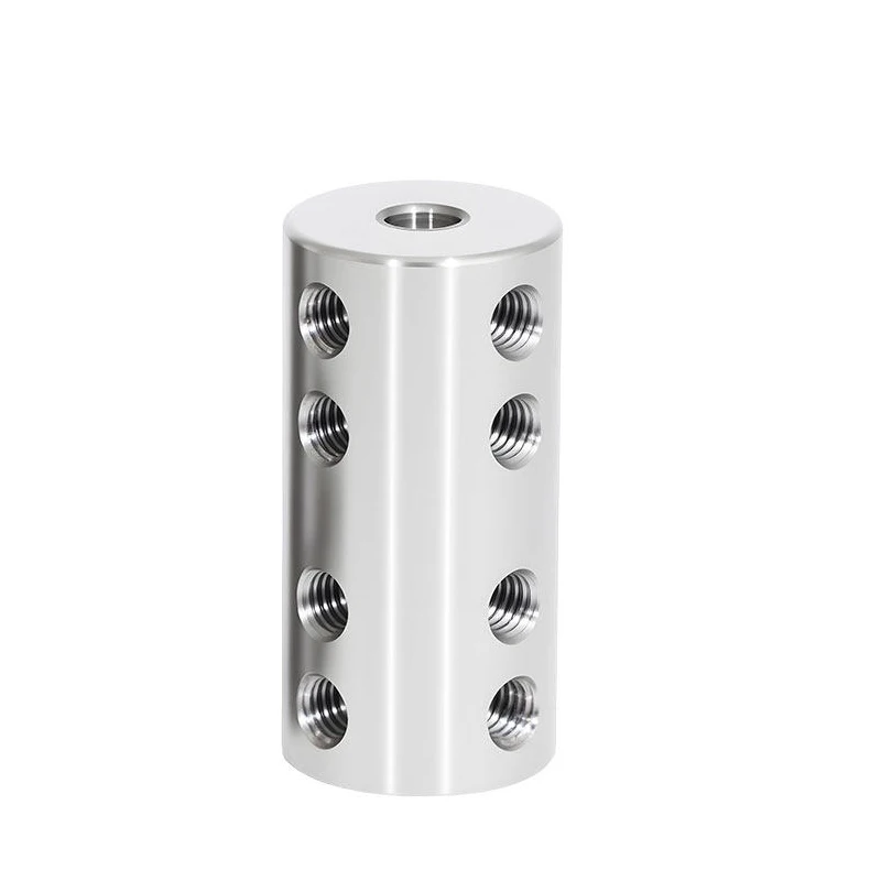 1pcs 4/5/6/6.35/7/8/10mm Bore 45# Steel Long Rigid Coupling Set Screw Shaft Coupler Connector for 3D Printers Motor Accessories