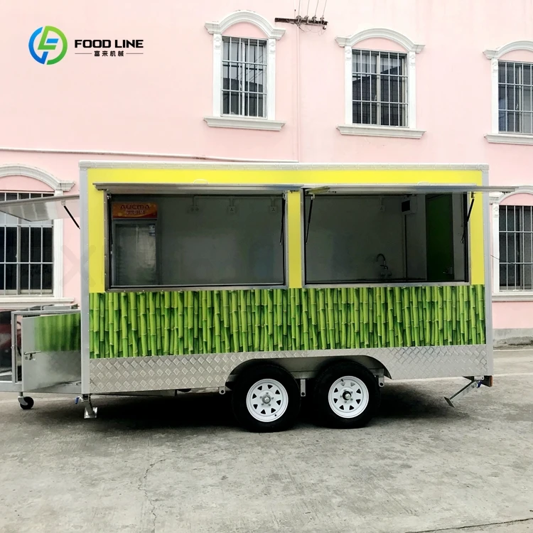 عربات الوجبات السريعة المتنقلة عالية الجودة، مقطورة الطعام، دقيق القمح، معدات المطاعم المتنقلة، زيت محرك السيارة المتنقلة