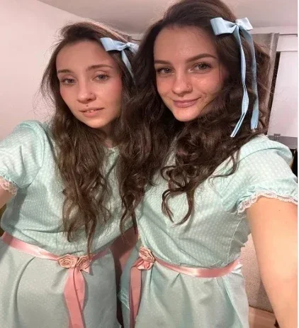 Robe Lolita Brillante à Manches Bouffantes pour Femme et Fille, Tenue d'Halloween, Jupe Bleue avec Nministériels d, Lisa, Louise Burns, Grady Twin