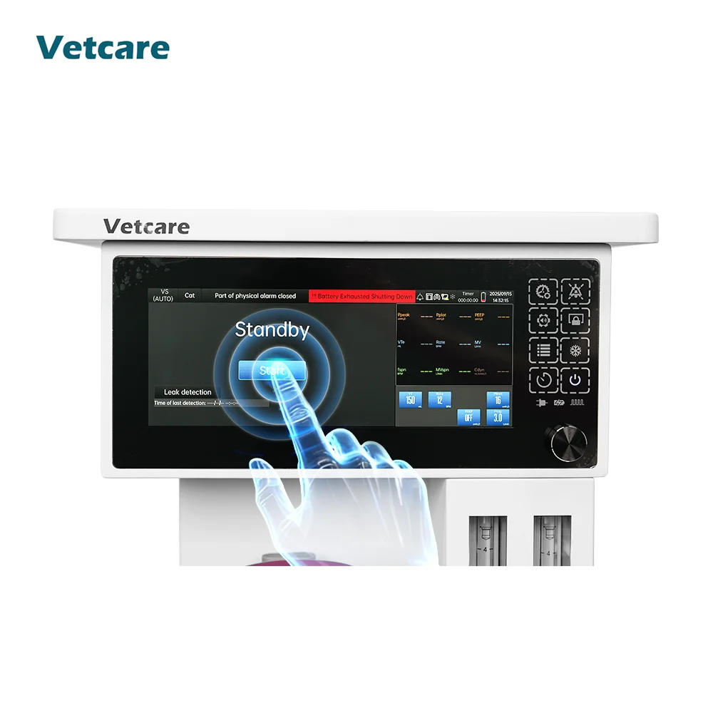 Turbine Drive Animal Veterinary Anesthesia Device Vet Anesthesia Monitor with Ventilator