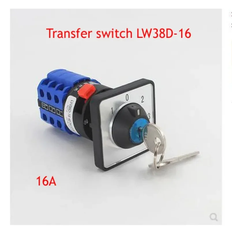 1PC LW38D-16 4E3410/3CY Multi-stage With Lock Key Universal Switch 16A