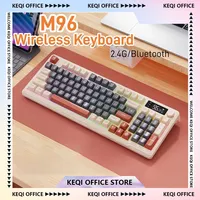 Ziyoulang M96 Gaming Keyboard Electronic Screen Multi-Device Connection Wireless Bluetooth Keyboard Electric Quantity Display