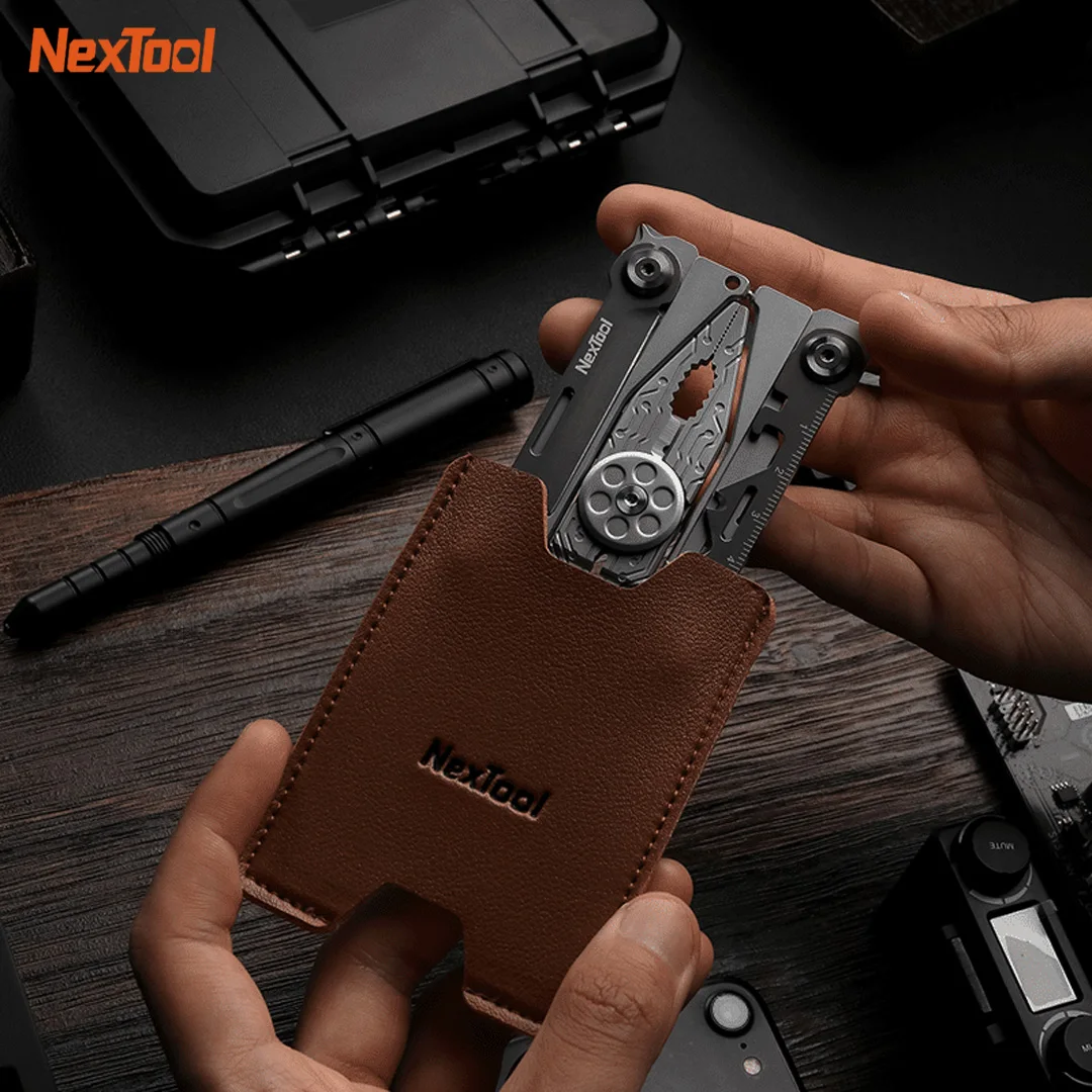 

Nextool Mini 14 in 1 EDC Multifunction tool Outdoor portable screwdriver wrench Pliers Knife field carry around Send storage bag