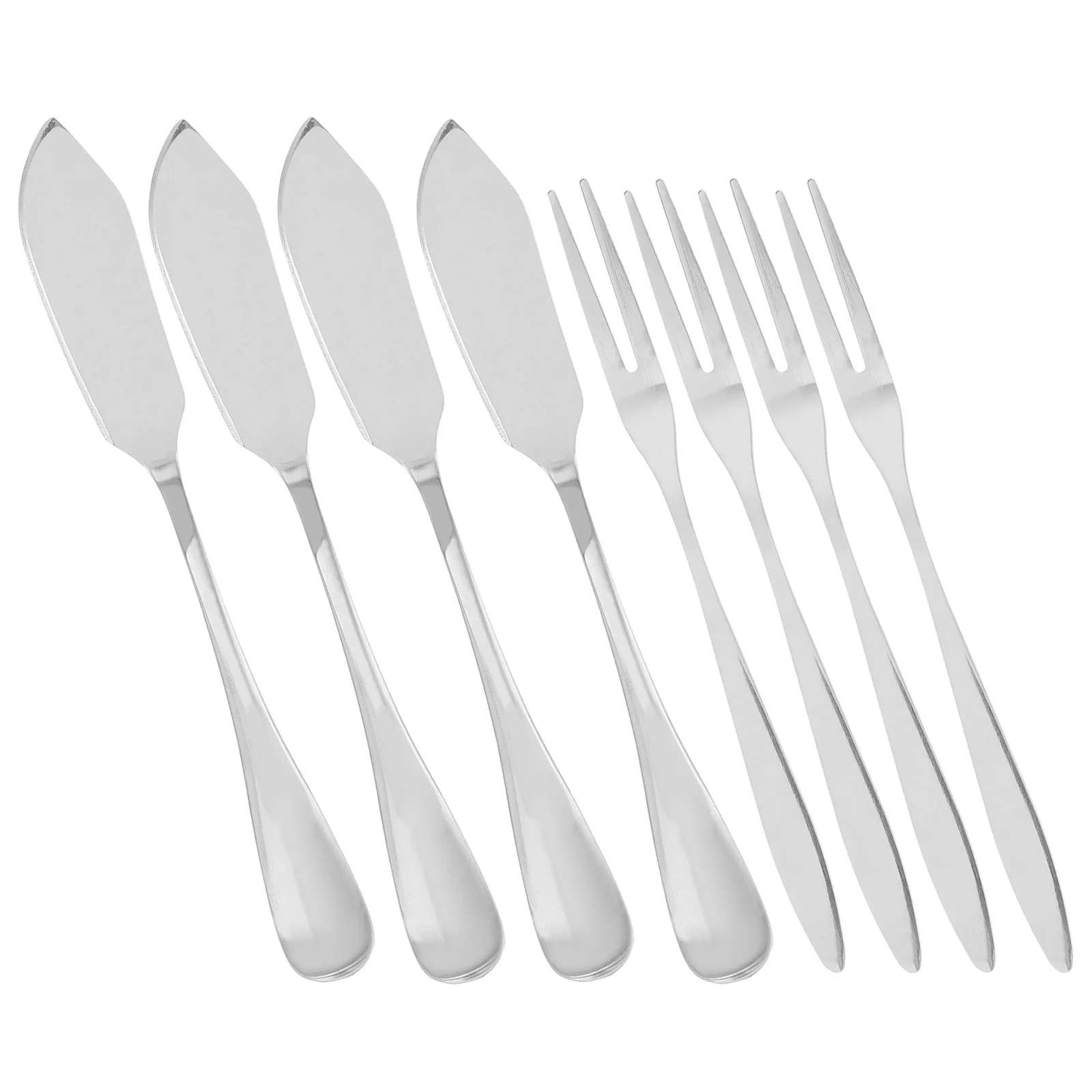 

8pcs Stainless Butter Knives Fruit Forks Set For Cake Dessert Party Wedding Food Picks Kitchen Fruit Forks Gadget