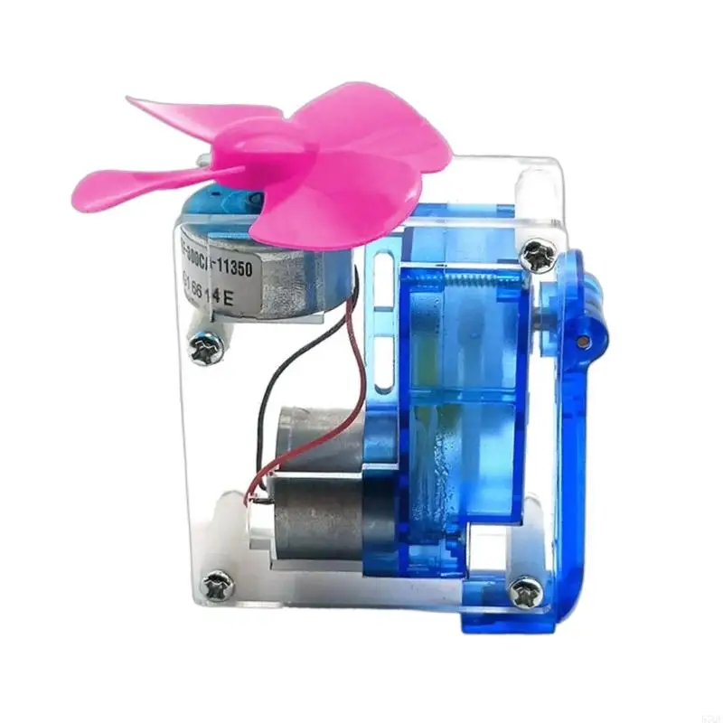 57QF DIY Kits for Manual Generator Fan Model Scientific Experiment Motor Manual Engine Fan Set DIY Kits for Science Projects