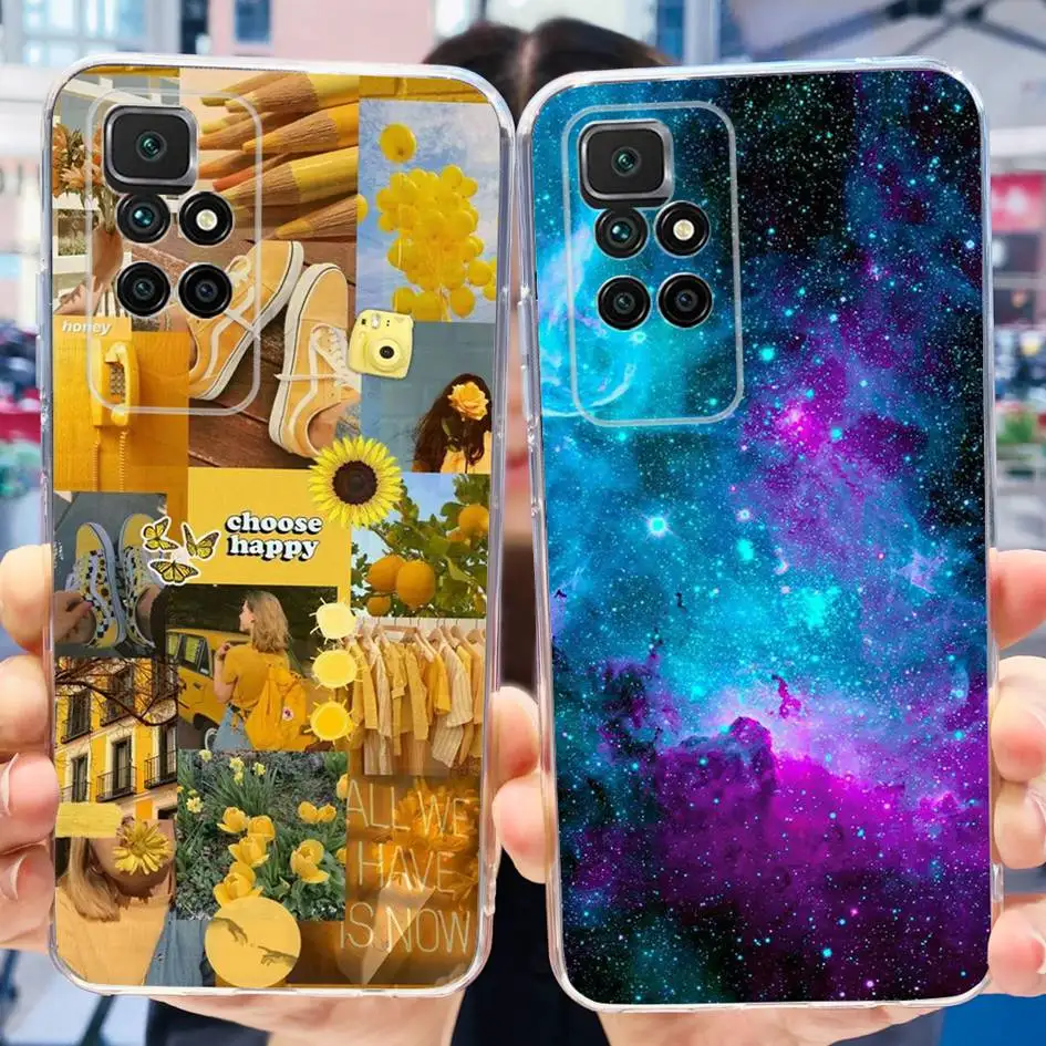 For Xiaomi Redmi 10 Prime 2022 Case Lovely Astronaut Transparent TPU Soft Silicone Phone Cover For Xiaomi Redmi 10 Funda Redmi10