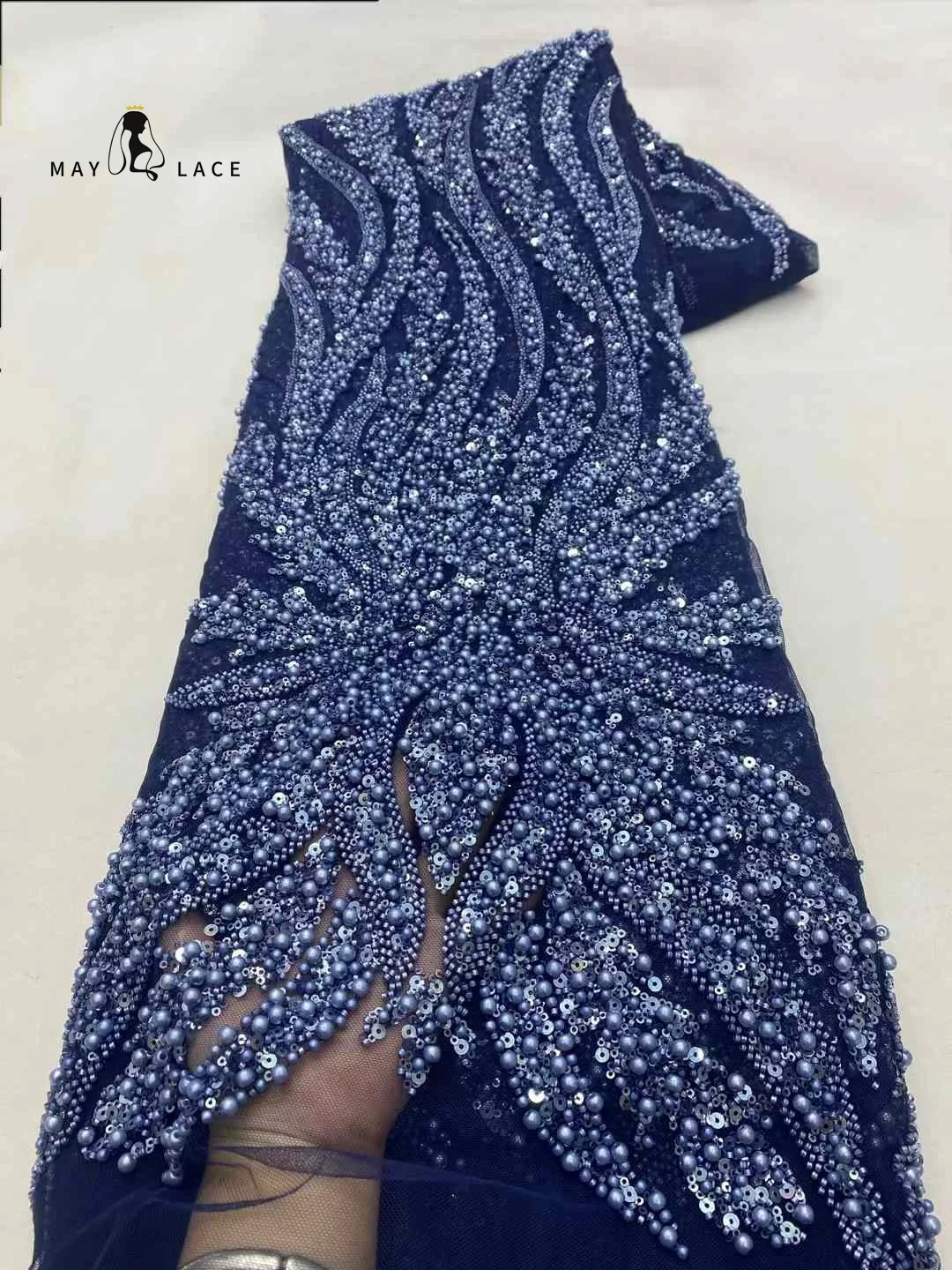 

Nigerian French Beaded Tulle Lace Fabric, African Sequins Lace Fabric, Wedding Party Dress Sewing, High Quality Beads, 2024
