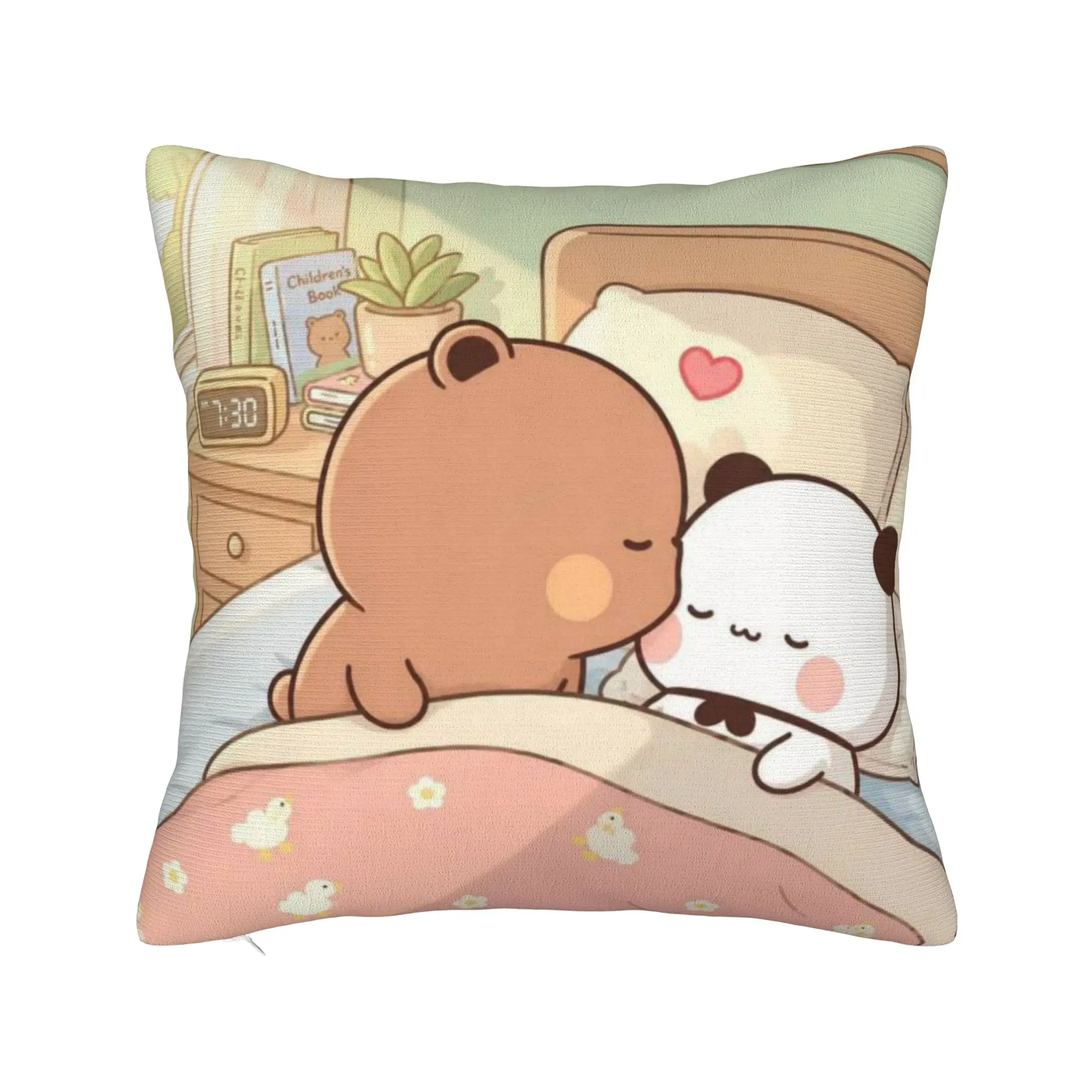 Cartoon Panda Bubu Dudu Square Pillow Cases  Cushion Cover Awesome Polyester Decor Throw Pillow Case Cover for Car 18