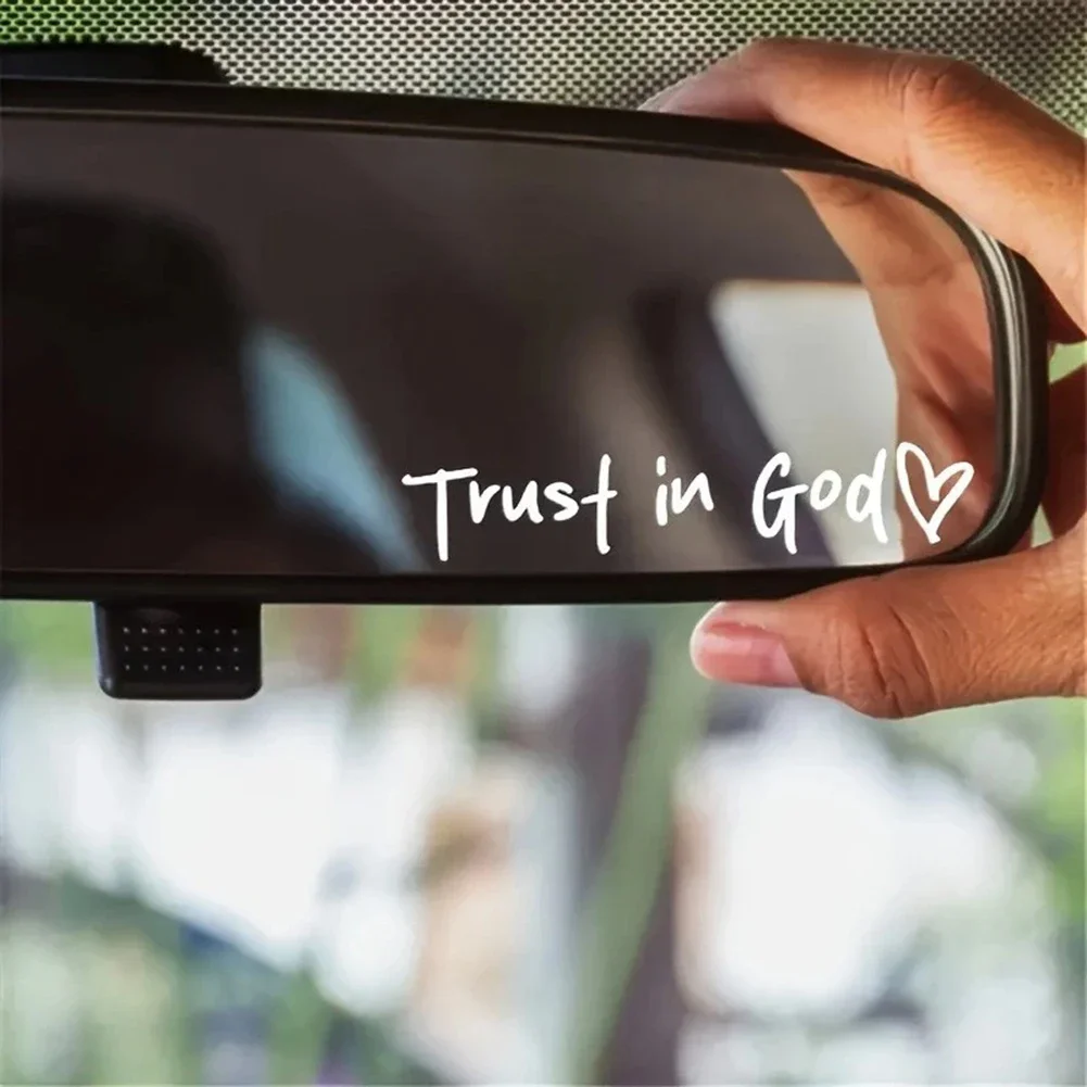 Car Sticker Funny Creative Stickers For Car Rearview Mirrors Stickers Trust In God Believe In God For Cars Motorcycles