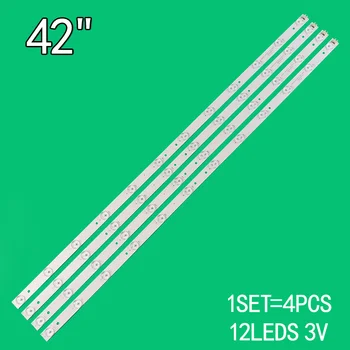 1set = 4pcs 12led 6v 825mm 42 인치 LCD TV 용 DH42D12-ZC14F-01303DH420033 LEDZD42A 백라이트 스트립