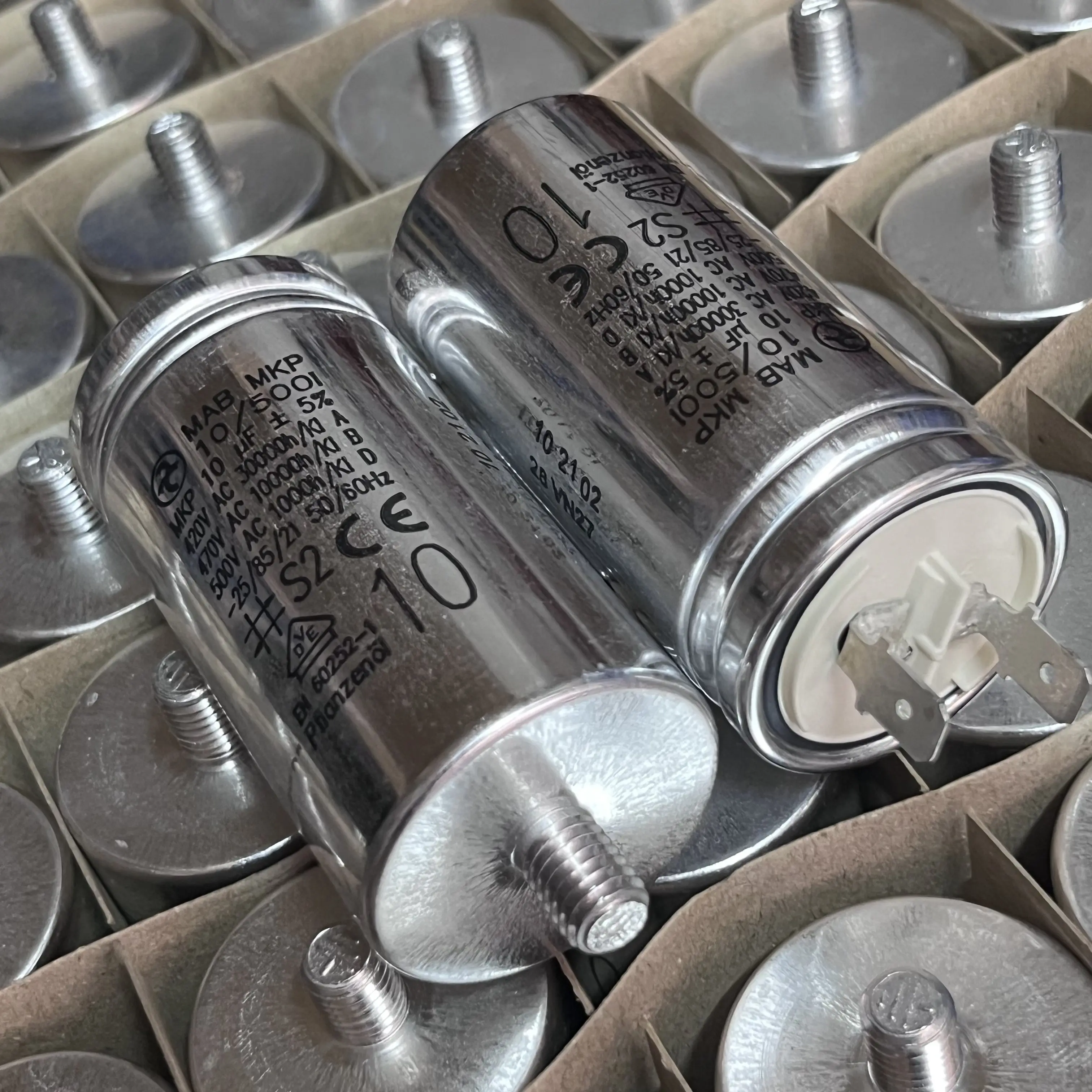 New original box. Germany. MAB MKP 10UF 500V AC. High-quality oil-immersed non-linear capacitor. 35*62.5MM