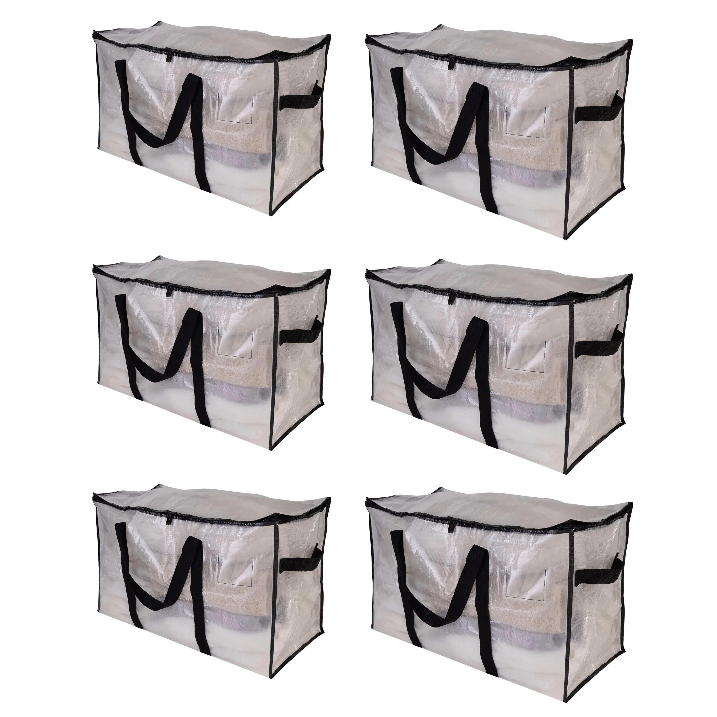 

6-Pack Durable Clear Storage Pouches for Organization