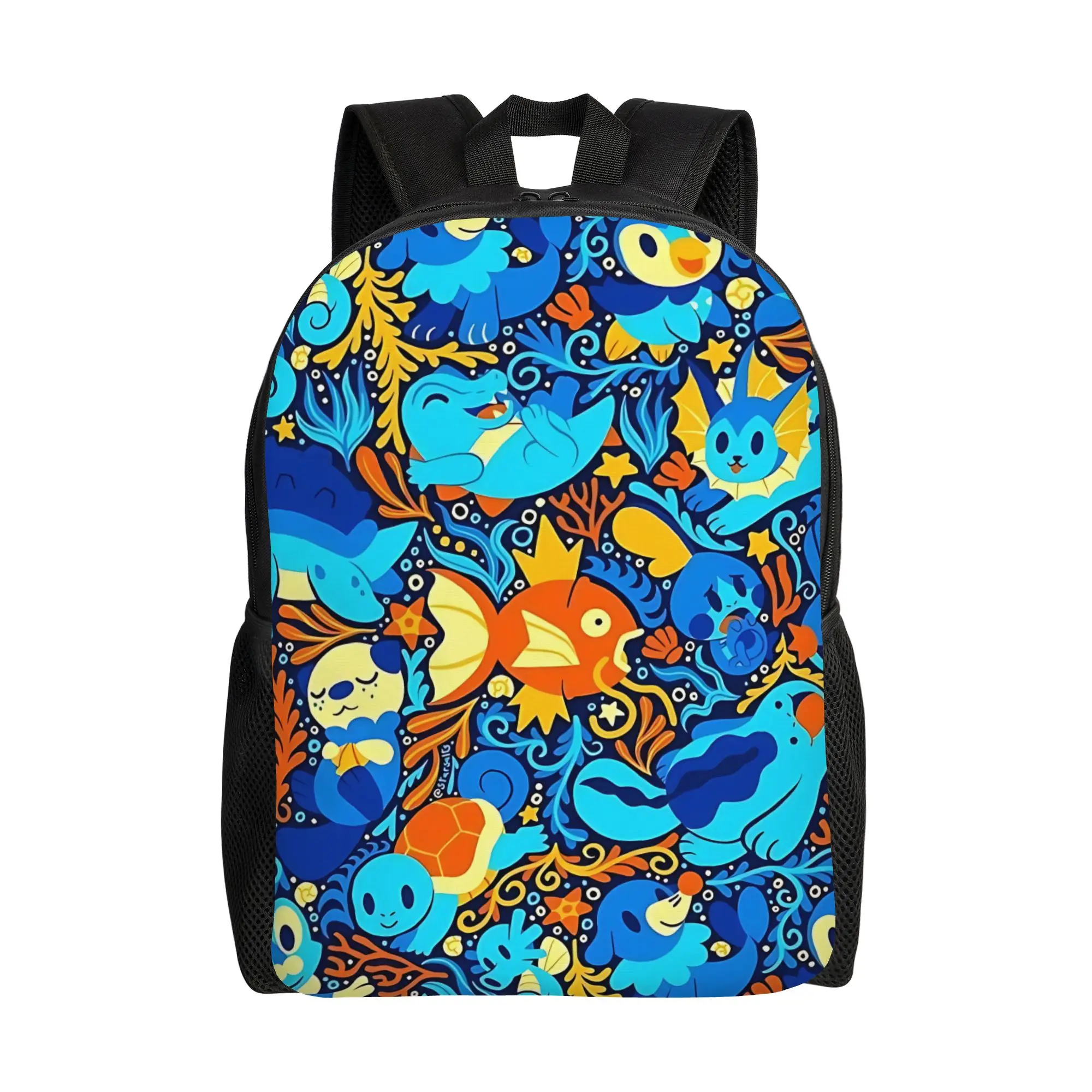 Fashion Cartoon Pokemon Theme Backpack ita bag  mochila Casual Office Work Retro Washable Rucksack