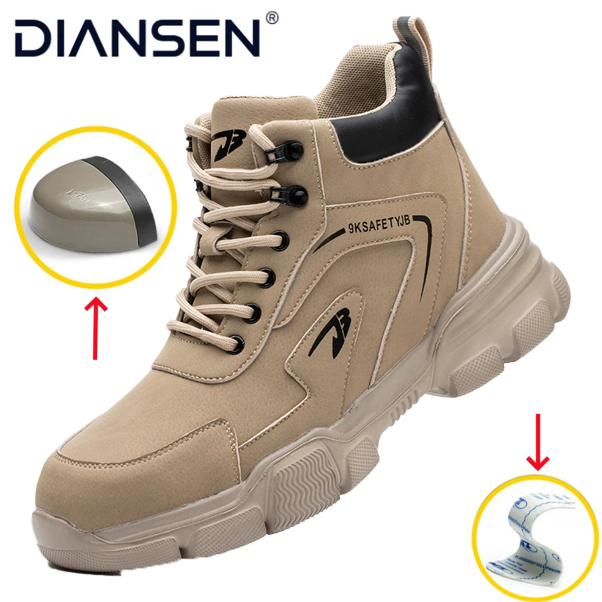 Steel Toe Work Boots for MenWear-resistant Anti-static Safety Shoes Anti Smashing and Piercing Labor Protection Shoes