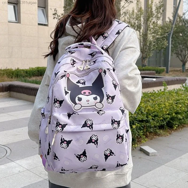 Sanrio Hello Kitty Cute Pink Bags Cartoon Y2k Girl New Aesthetic Large Capacity Backpacks Women Korean Style Double Shoulder Bag