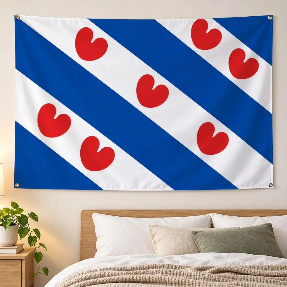 Netherlands Friesland Province Flags  For Garden Party Living Room Home Wall Decor Banner Bedroom Outdoor Tapestry