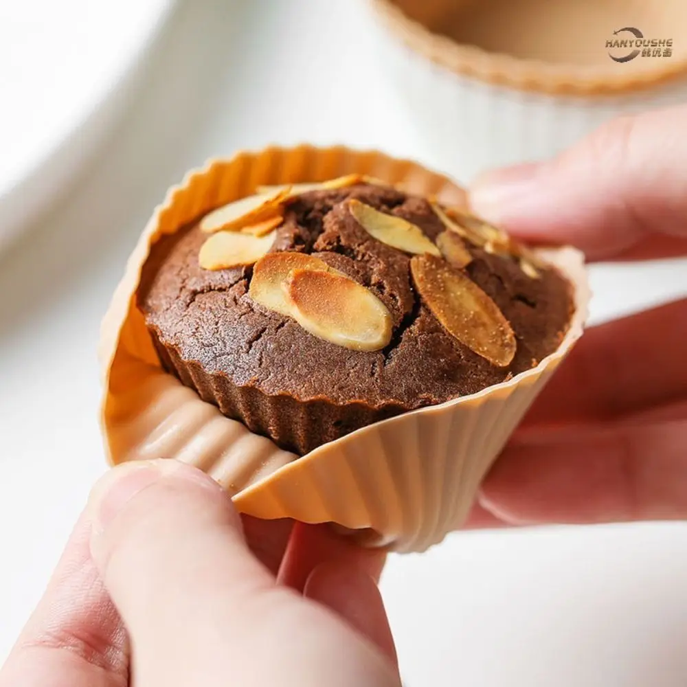 

High Quality Silicone Cupcake Puto Molder Random Color reusable Cake Mold Round Square -40-230°C Muffin Cups